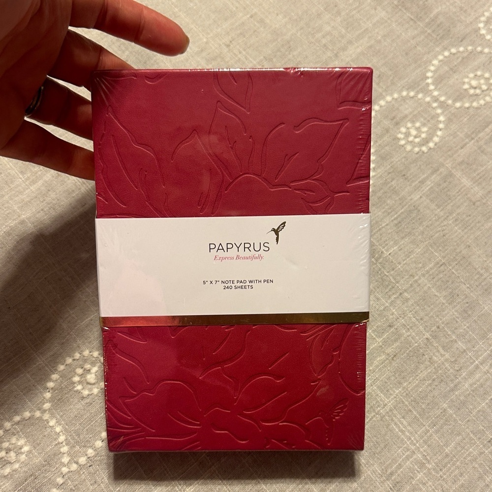 Papyrus 5” x 7” notepad with pen